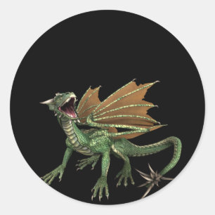 Diseño de Dragón Verde 1 :: Pegatinas fantasmas