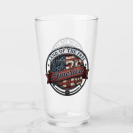 Diseño de emblema patriótico americano tierra de l