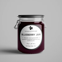 Diseño de empaquetado de etiquetas Jam Jar