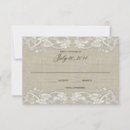 Diseño de encaje floral para respuesta de boda
