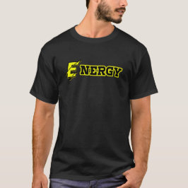 Diseño de energía en una camiseta negra