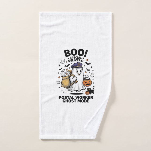 Diseño de entrega de Halloween en modo fantasma pa (Toalla de mano)