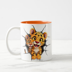 Diseño de envoltura de tazas de leopardo infantil