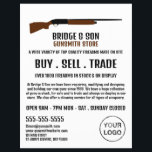Diseño de escopetas, Gunsmith, publicidad de tiend<br><div class="desc">Diseño De Camisetas,  Gunsmith,  Volantes De Publicidad De Tiendas De Pistolas Por La Tienda De Tarjetas De Negocios.</div>