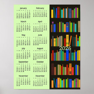 Diseño de estanterías Calendario 2026 Póster