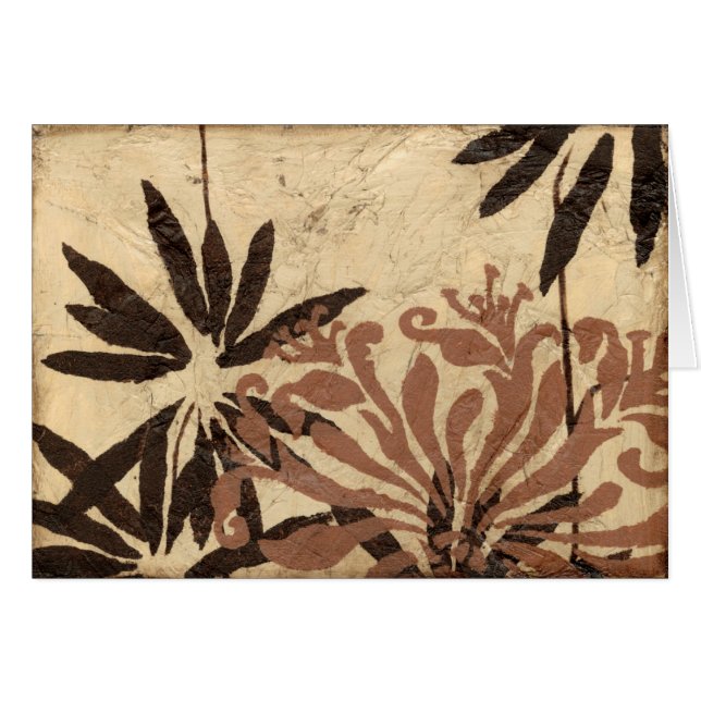 Diseño de esténcil floral con hojas de Tawny (Anverso (Horizontal))
