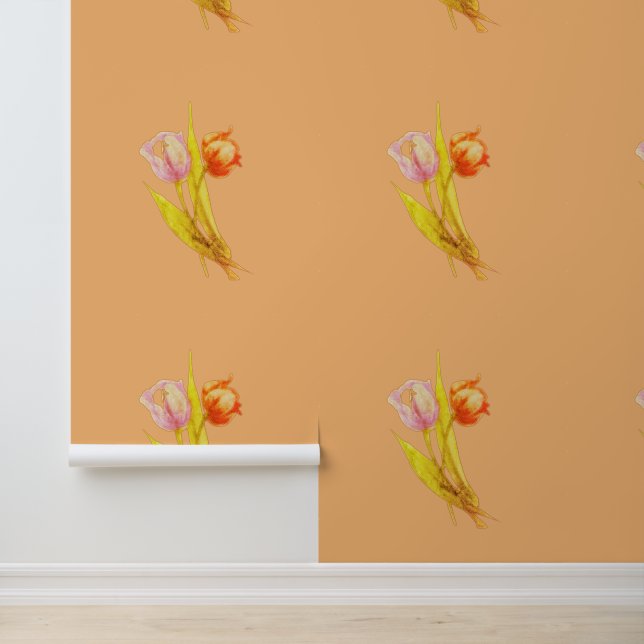 DISEÑO DE ESTILO DE FLORES DE PAPEL DE PARED (Solicitud)