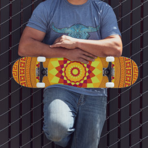 Diseño de estilo Mandala #3 Skateboard