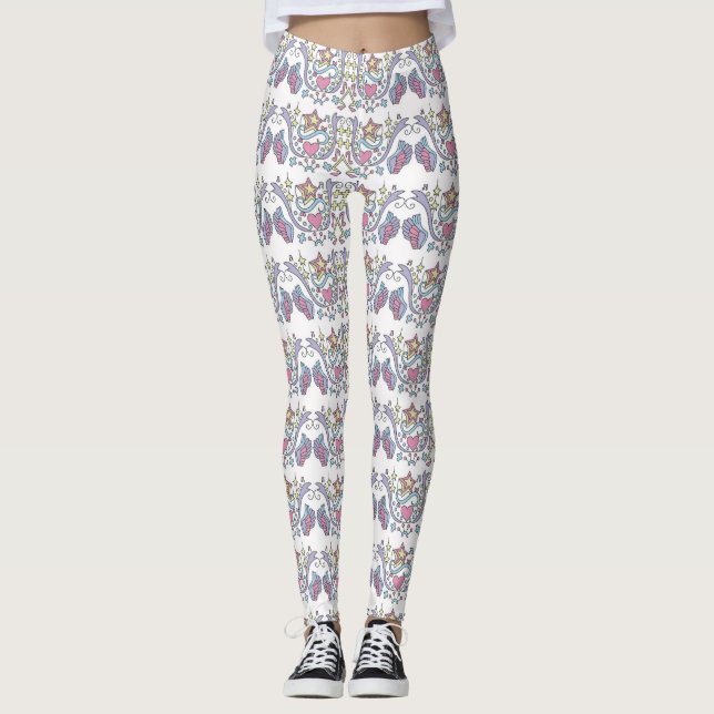 Diseño de estrellas de gran tamaño para leggings W (Anverso)