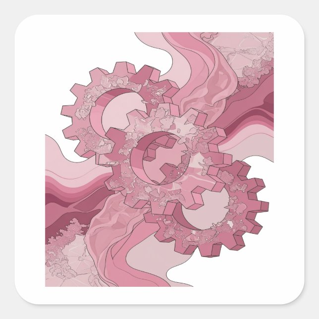 Diseño de etiqueta abstracta rosa único (Anverso)