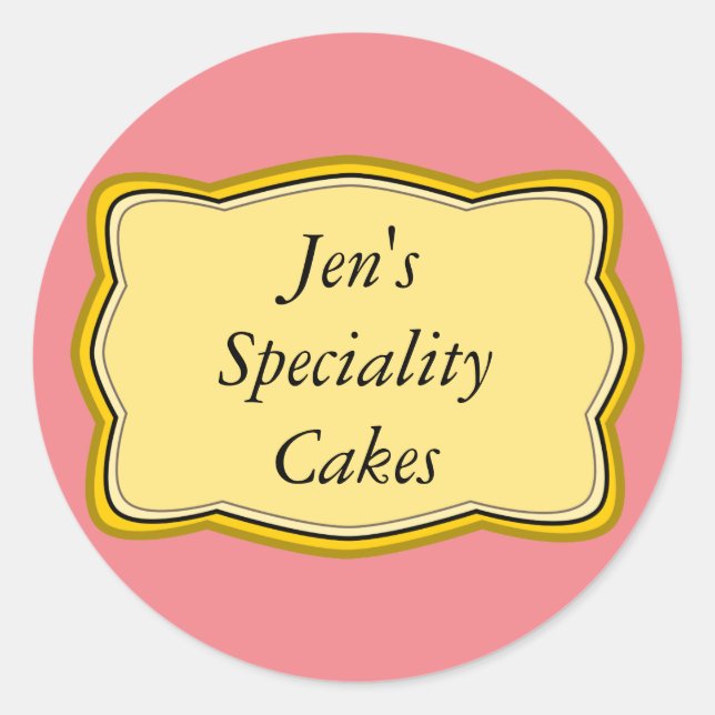 Diseño de etiqueta de marco dorado (Anverso)