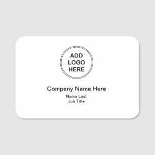 Diseño de etiqueta de nombre de logotipo comercial