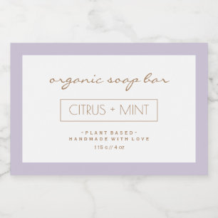 Diseño de etiqueta de producto de jabón