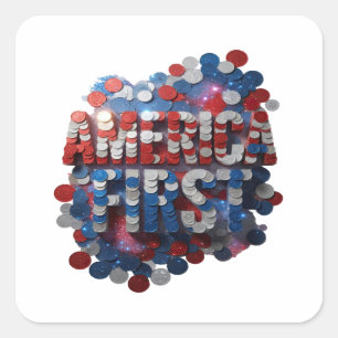 Diseño de etiqueta divertida plateada AMÉRICA PRIM
