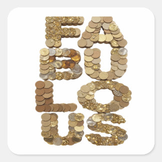 Diseño de etiqueta FABULOSO de oro lindo