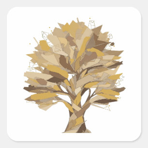 Diseño de etiqueta gris llamativo del ÁRBOL DE LA