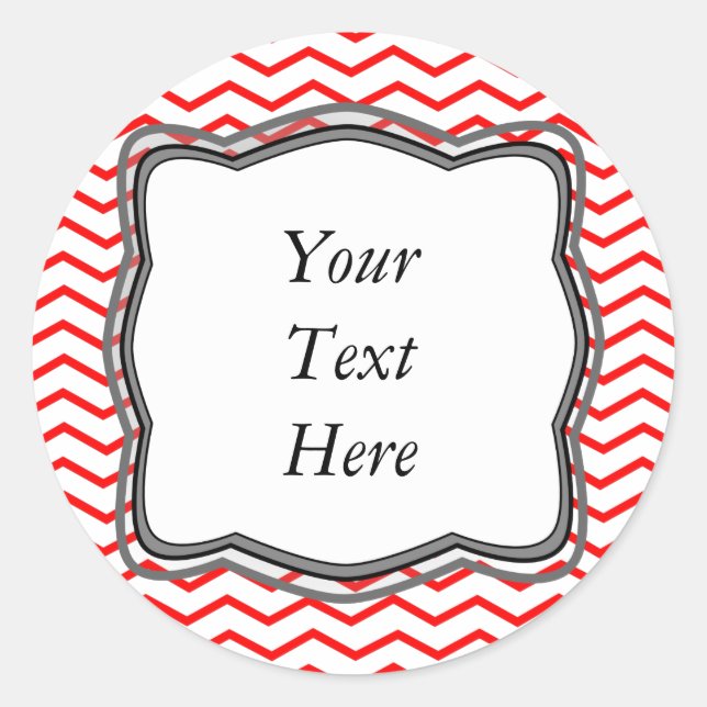 Diseño de etiquetas de Chevrons Rojos (Anverso)