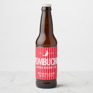 Diseño de etiquetas de cocción Kombucha