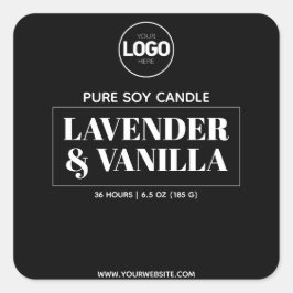 Diseño de etiquetas de producto de velas de soja