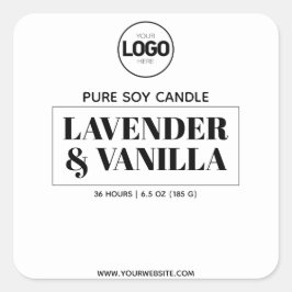 Diseño de etiquetas de producto de velas de soja