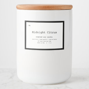 Diseño de etiquetas de productos de velas