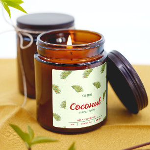 Diseño de etiquetas de velas retro para hojas de p