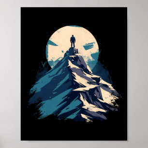 Diseño de explorador de cumbres de montañas - Arte