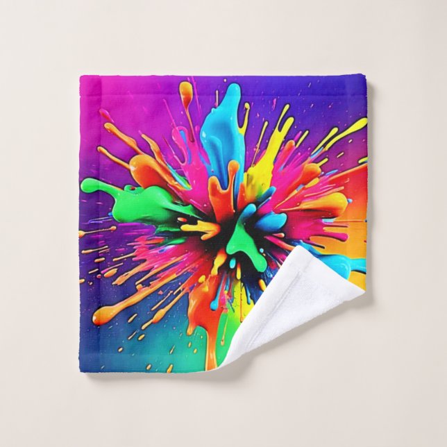 Diseño de explosión de pintura vibrante (Toallita)
