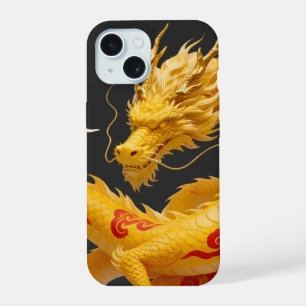 Diseño de fantasía artística del dragón rojo dorad