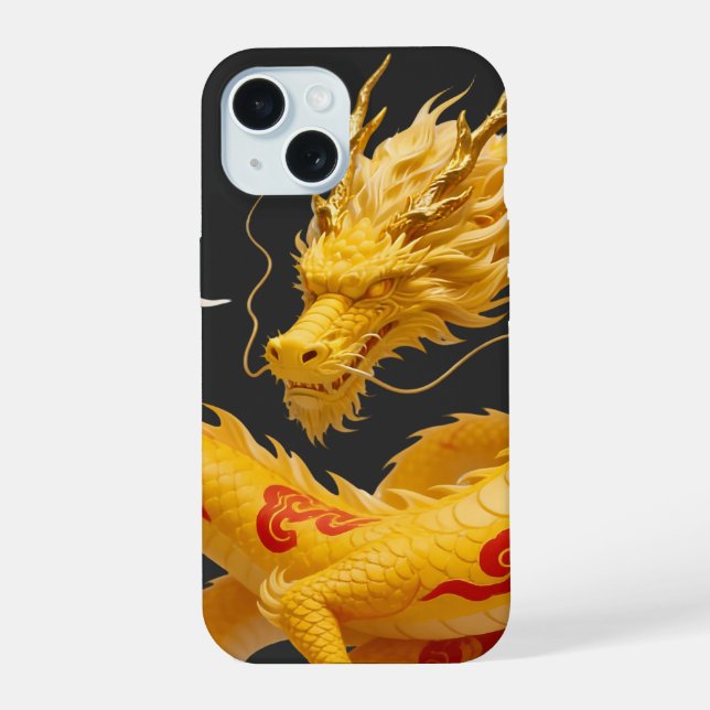 Diseño de fantasía artística del dragón rojo dorad (Reverso )