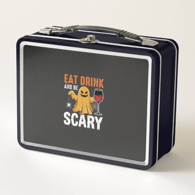 Diseño de fantasma aterrador para comer y beber en (Anverso)