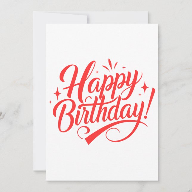 Diseño de Feliz Cumpleaños - Perfecto para Tarjeta (Anverso)