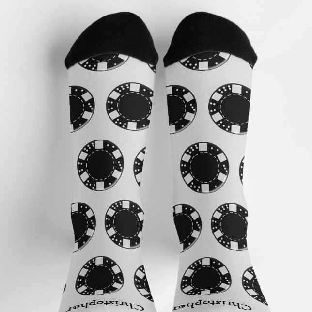 Diseño de Ficha de Poker en Calcetines (Arriba)