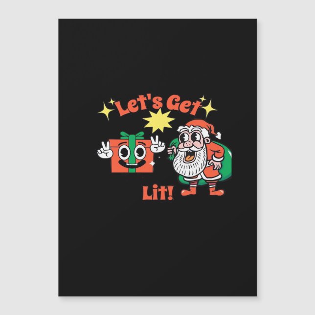 Diseño de fiesta de Navidad - Diseño clásico Let's (Anverso)