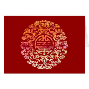 Diseño de filigrana roja oriental vintage