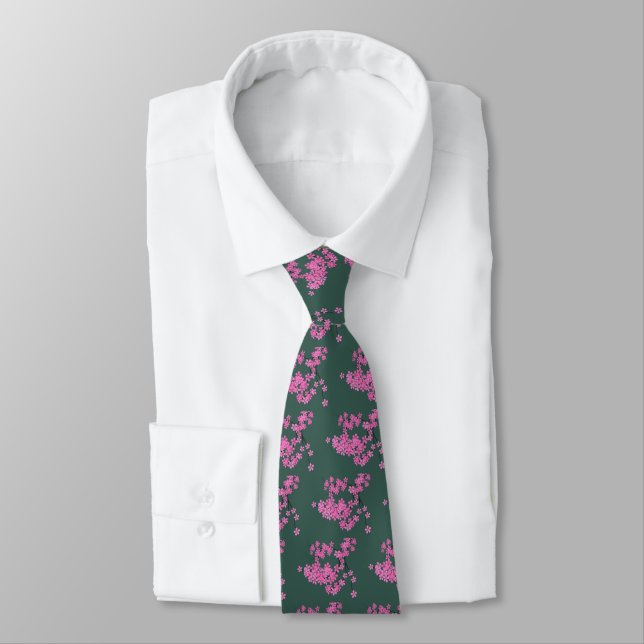 Diseño de flor de cerezo - Corbata (Atado)