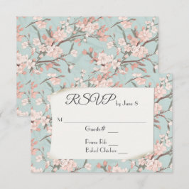 Diseño de flor de cerezo Sakura RSVP