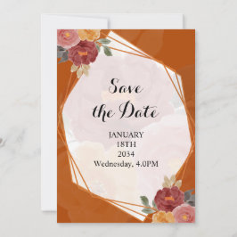 Diseño de flor de color Invitación a matrimonio si