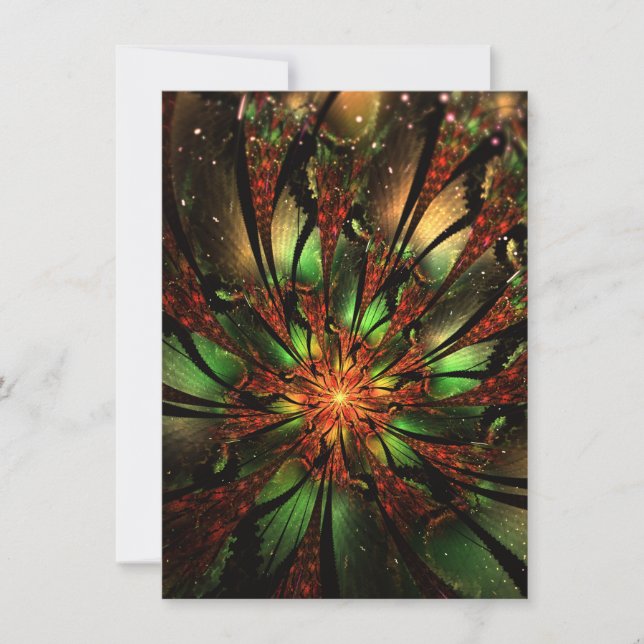 Diseño de flor fractal abstracta.  (Anverso)