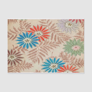 Diseño de flores antiguas - Papel de tejidos para 