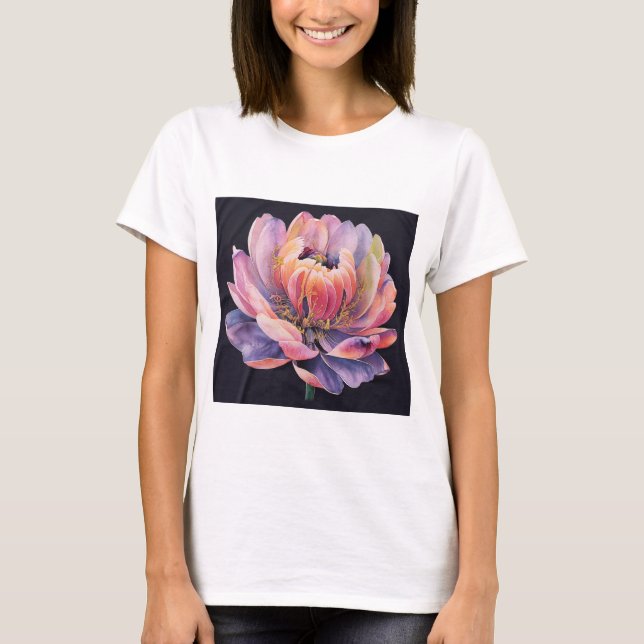 Diseño de flores de camisetas para mujeres (Anverso)