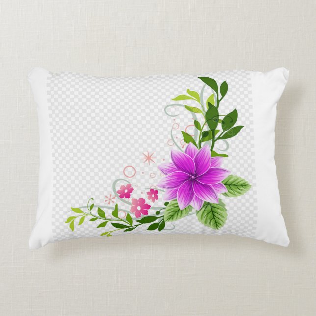 diseño de flores de Cojín decorativo (Anverso)