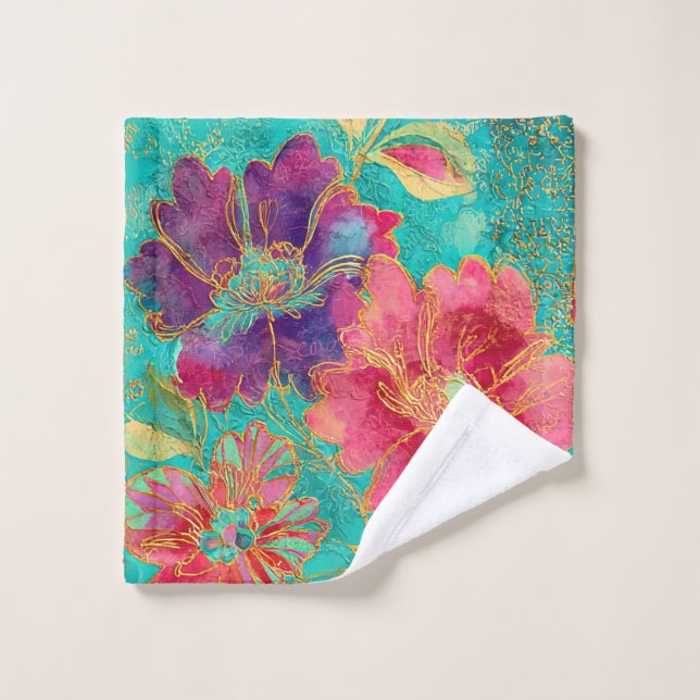 diseño de flores exóticas (Toallita)