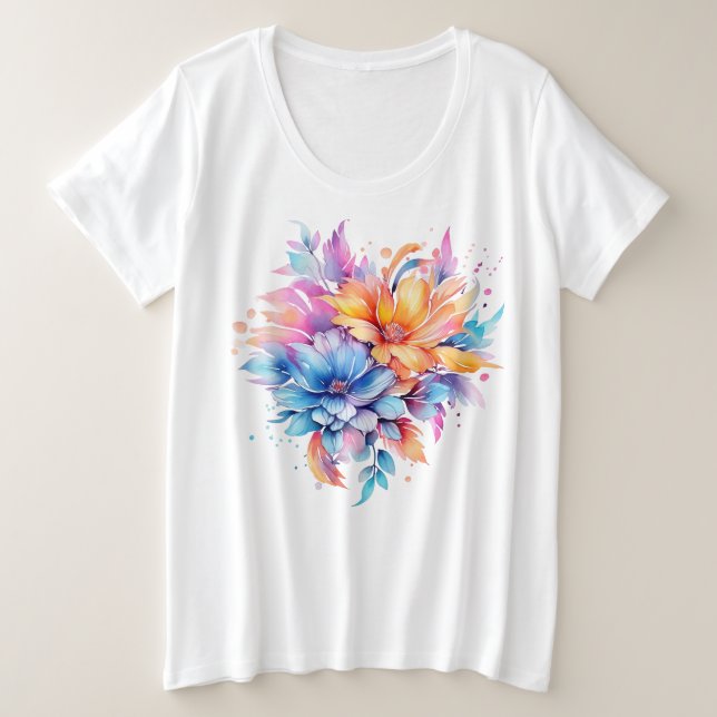 Diseño de flores florales acuarela-24683 (Anverso del diseño)