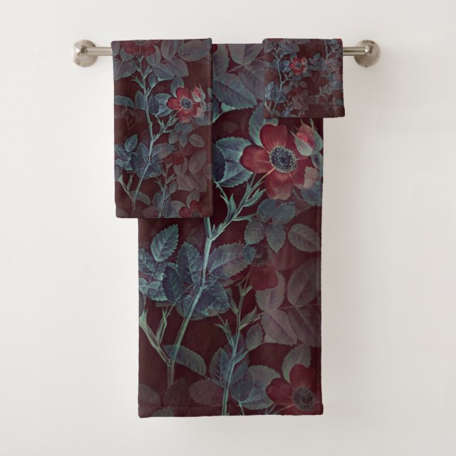 Diseño de flores rojas de época victoriana| (In situ)