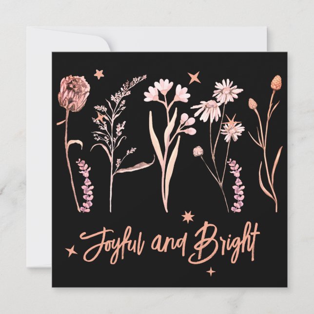 Diseño de flores silvestres alegres y brillantes p (Anverso)