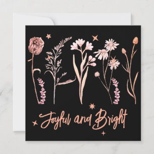 Diseño de flores silvestres alegres y brillantes p