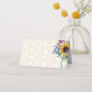 Diseño de flores silvestres, tarjetas de plaza
