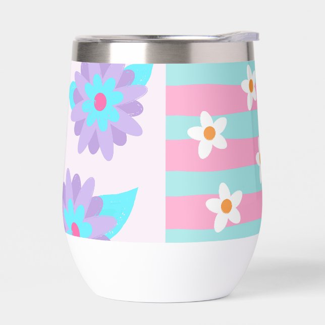 Diseño de flores vibrantes en flor (Izquierdo)