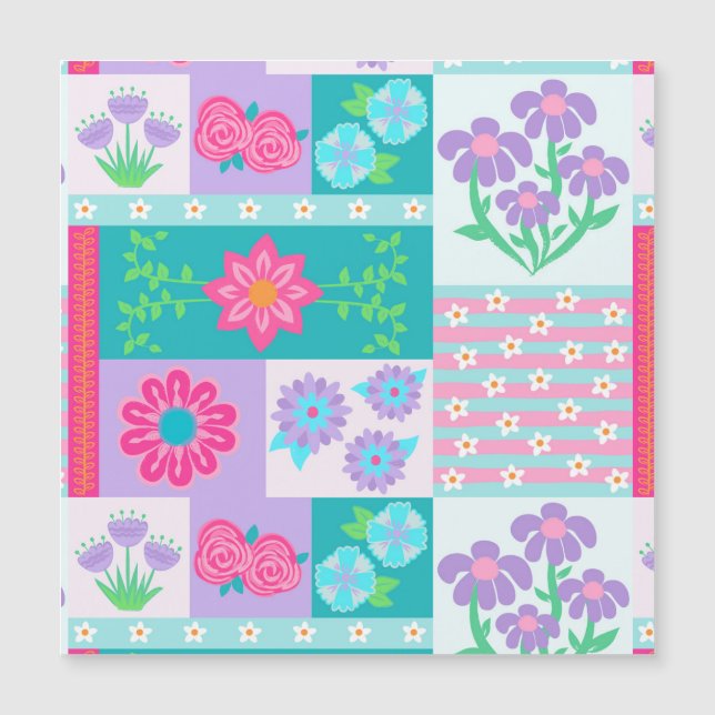 Diseño de flores vibrantes en flor (Anverso)